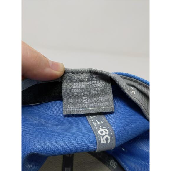 New Era 59Fifty MLB Tampa Rays 2017 Florida Hat SZ 7 1/4 White Blue Embroidered - Picture 13 of 14